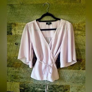 7 For All Mankind silk lilac blouse